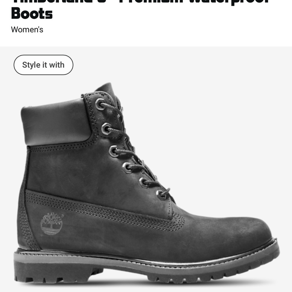 Timberland Premium Black Leather Boots